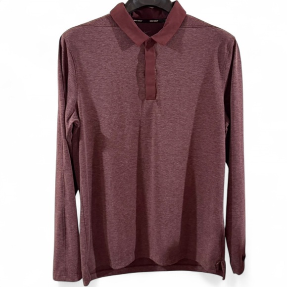 Nike Other - Men’s Burgundy Nike Golf Long Sleeve Polo Shirt Size Medium